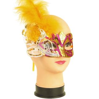 Karnevalová maska škraboška zlatá (Maska na karneval)