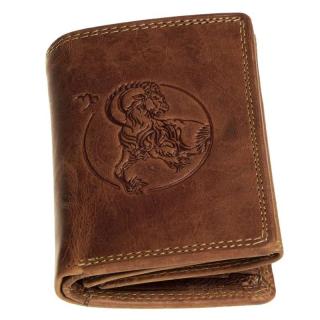 Kožená peňaženka Zverokruh Kozorožec (Lacná pánska peňaženka aj pre chlapcov)
