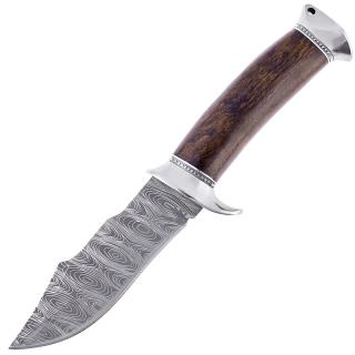 Lovecký nôž 24cm Damašk (Poľovnícky nôž s pevnou čepeľou)