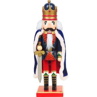 Luskáčik kráľ s mečom 39cm (Figúrka vianočného Luskáčika na Vianoce)