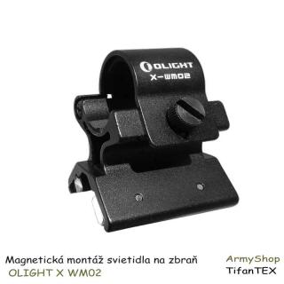 Magnetická montáž svietidla na zbraň OLIGHT X WM02 (kovový držiak s magnetmi pre rýchle upevnenie svetidla na zbraň)