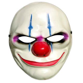 Maska zlý Klaun (tvárová karnevalová alebo halowenová škraboška)