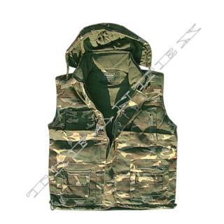 Maskáčová vesta zateplená 3D realtree (Pánska vesta veľkosti L až 4XL, materiál 100% bavlna)