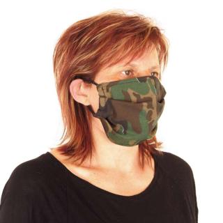 Maskáčové rúško na tvár woodland (Najlacnejšie maskáčové rúška na ústa | predaj dobrá cena)
