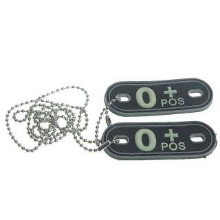 MFH ID prívesok Dog Tag krvná skupina 0 pozitív