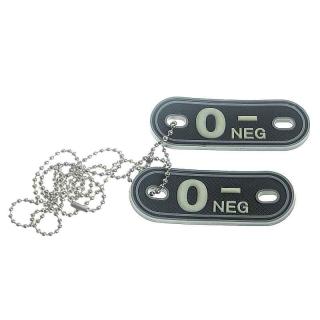 MFH ID prívesok ID Dog Tag krvná skupina 0 negatív