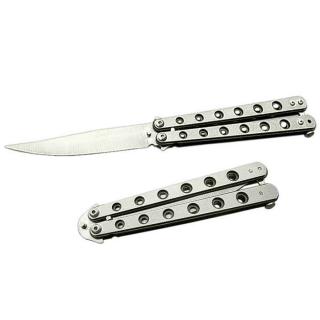 Motýlik nôž čierny s klipom (Vreckový nôž balisong)