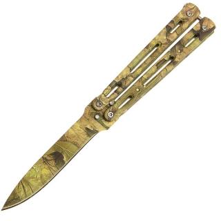 Motýlik nôž maskáčový realtree (balisong knife camouflage 3D)
