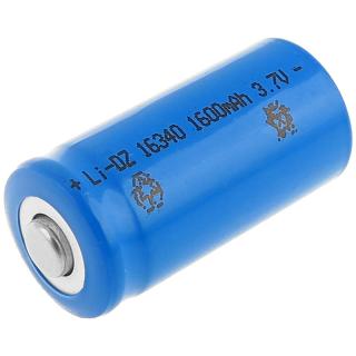 Nabíjacia batéria 16340 1600mAh 3,7V (Kvalitná batéria na nabíjanie 16340 3,7V, rozmery: celková dĺžka 3,3cm, priemer 1,6cm)