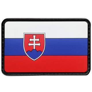 Nášivka na suchý zips Slovenská vlajka Velcro (PVC nášivka slovenská zástava so znakom)