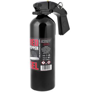 Obranný sprej 750ml 8m Red Pepper Gel čierny (Sprej kaser na medveďa, skupinu ľudí)