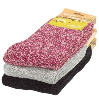 Ovčie ponožky dámske Looken W9250B 3páry (ponožky z ovčej vlny)