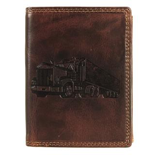 Pánska kožená peňaženka Kamión (elegantná kožená peňaženka pre muža šoféra)