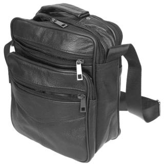 Pánska taška cez plece SPORT čierna (Pánska kožená taška do ruky)