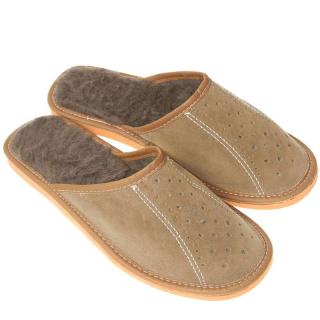 Pánske šľapky hnedé (Pánske papuče na doma | skvelý darček pre muža)
