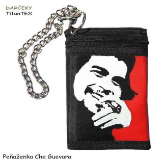 Peňaženka Che Guevara (puzdro s retiazkou a karabínkou na doklady a peniaze )