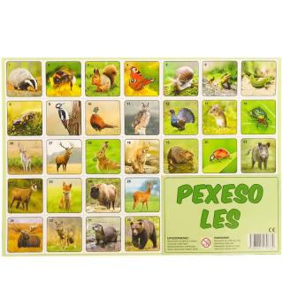 Pexeso divé zvieratá Les (Stolová spoločenská hra na pamäť)