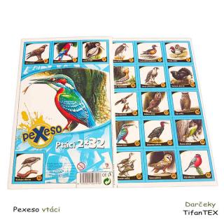 Pexeso vtáci (stolová spoločenská hra na pamäť)