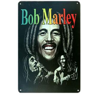 Plechová cedula Bob Marley (malá 20x30 cm retro tabuľa s najlepším  hudobníkom všetkých čias)