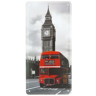 Plechová ceduľa Londýn 16x31 cm (Retro tabuľa na stenu - materiál kov, rozmery 160x310 mm (Š x V))