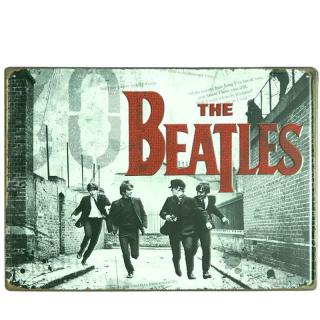 Plechová retro tabuľa The Beatles 40x30cm (nostalgická reklama legendárnej hudobnej skupiny - 40x30 cm)
