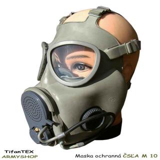 Plynová maska M10 + pláštenka JP75 + filtre (Komplet protichemickej výstroje bývalej armády ČSĽA)