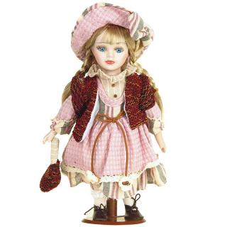 Porcelánová bábika Karolína (Detská bábika z porcelánu, výška 33 cm)