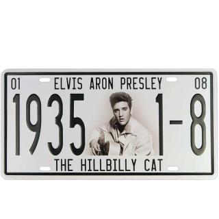 Retro tabuľa Elvis Presley 30x15cm (Plechová tabula s kráľom rock and rollurock and rollu z army shopu nitra tifantex)