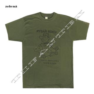 Rybárske tričko RYBÁR ROKU zelené (tričko pre rybara)