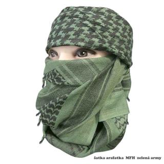 šatka arafatka MFH zelená army (zelenočierna arabská šatka shemagh z army shopu nitra tifantex)