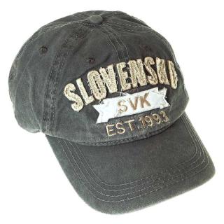 Šiltovka Slovensko SVK EST.1993 sivá (Šiltovky Slovakia, slovenské suveníry Eshop Nitra)
