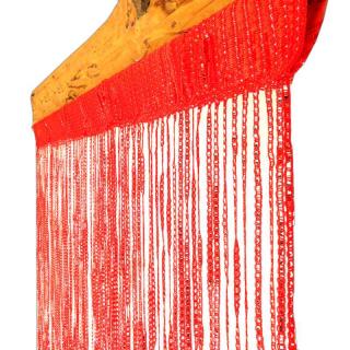 Šnúrková záclona Curtain 100x200 cm červená (povrázková záclona na okno alebo záves na dvere)