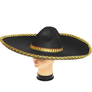 Sombrero klobúk čierny (Sombrero mexicano, predaj dobrá cena na Mexický klobúk)