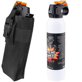 Sprej na medvede s puzdrom Grizzly 300ml 10m (Puzdro na opasok + sprej na medveďa)