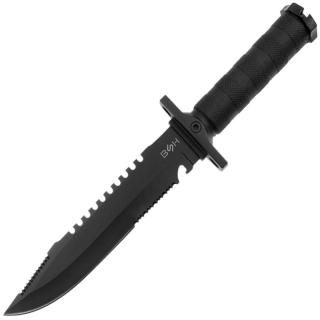Taktický nôž 35cm čierny (Bojový nôž do lesa 35cm)
