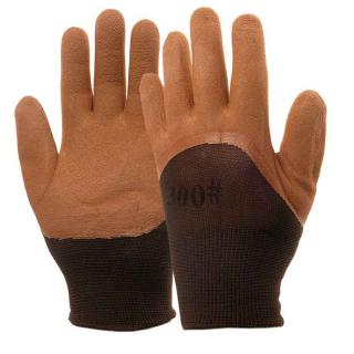 TifanTEX Latex 300 pracovné rukavice pogumované hnedé