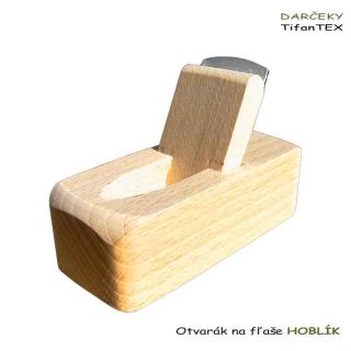 TifanTEX Otvárač na fľaše Hoblík 8x3x3cm, drevo, kov