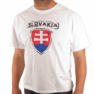 TifanTEX tričko Slovakia slovenský znak biele