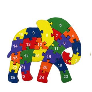 TifanTEX Wood Colored puzzle Elephant 26 Dielov