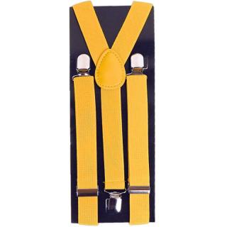 Traky na nohavice žlté 2,5cm (Dámske traky Kšandy)