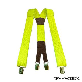 traky na nohavice žlté 4x clip (farba - sýtožltá neónová)