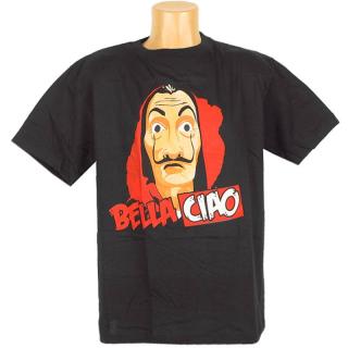 Tričko Bella Ciao čierne (Tričko s potlačou zo seriálu Papierový dom)