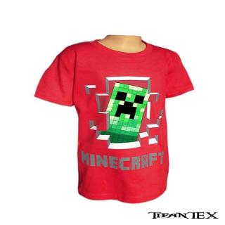 Tričko detské Minecraft červené (tričko pre deti)