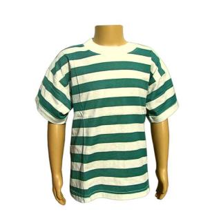 Tričko detské TEAM zelenobiele AKCIA (pásikové tričko pre deti - SUPER AKCIA)