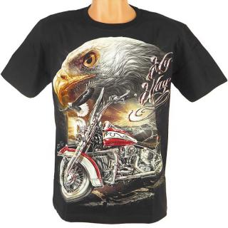 Tričko Motorka My Way (Tričko pre motorkára - materiál 100% bavlna, vysokokvalitná potlač, ktorá zľahka svieti v tme)