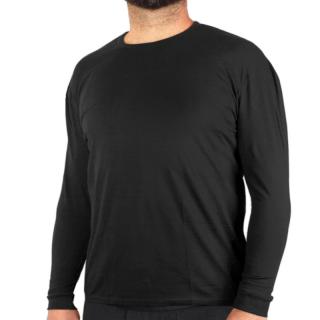 Tričko s dlhým rukávom Nátelník čierny (Pánsky bavlnený Nátelník)