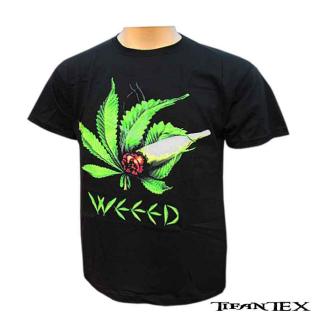 Tričko WEEED (čierne tričko s motívom)