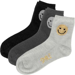 Veselé ponožky Smajlík dámske 3 páry (Vtipné ponožky pre ženy)