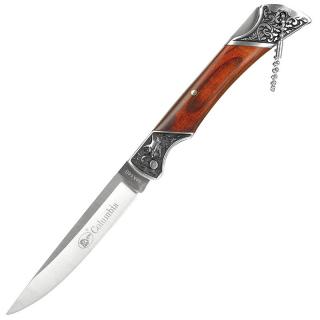 Vreckový nôž Columbia MA140 Vlk (Zatvárací nôž materiály kov, drevo)