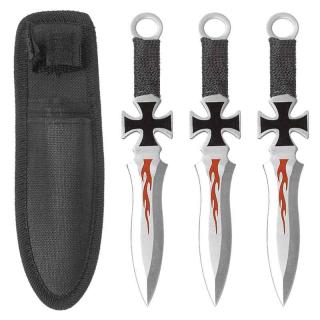 Vrhacie nože 3ks Maltézsky kríž (Najlepšie vrhacie nože | predaj army shop nitra)